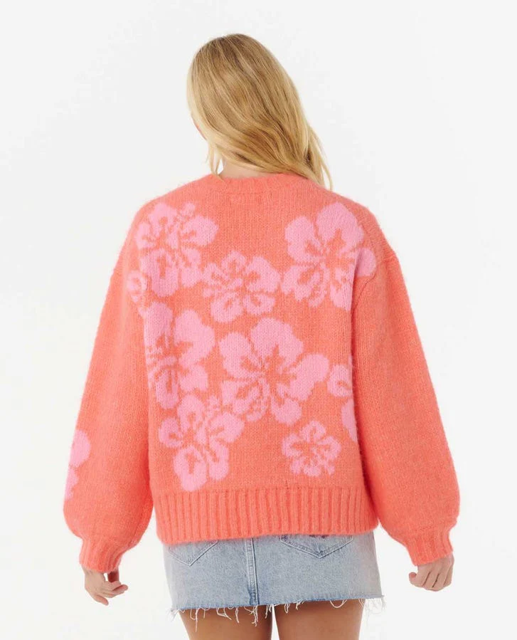 Rip Curl Hibiscus Heat Jacquard Crew - Watermelon - Image 2