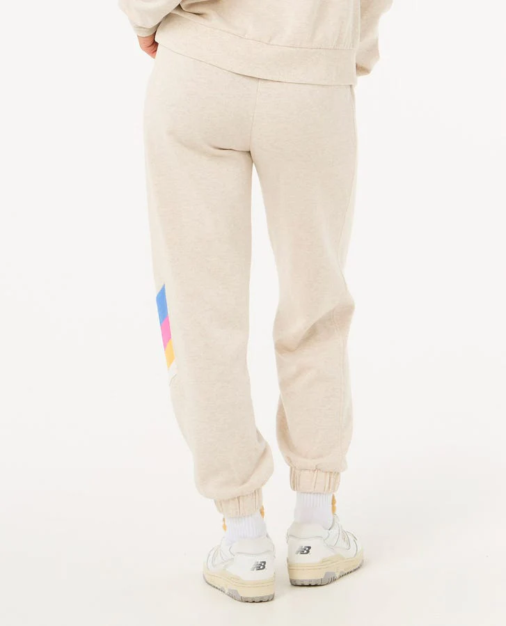 Rip Curl Las Dalias Track Pants - OATMEAL MARLE - Image 3