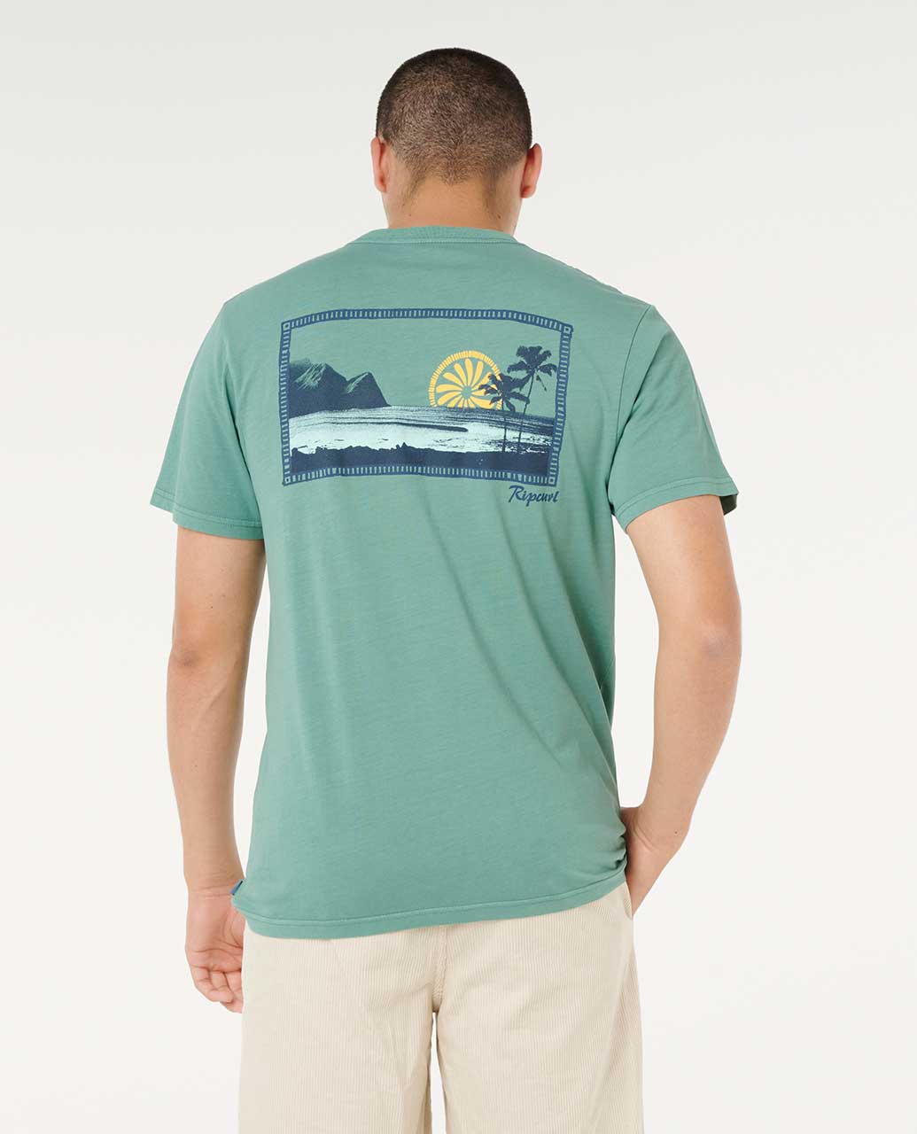 Rip Curl Mod Cali Sunset Tee - Blue Slate - Image 2