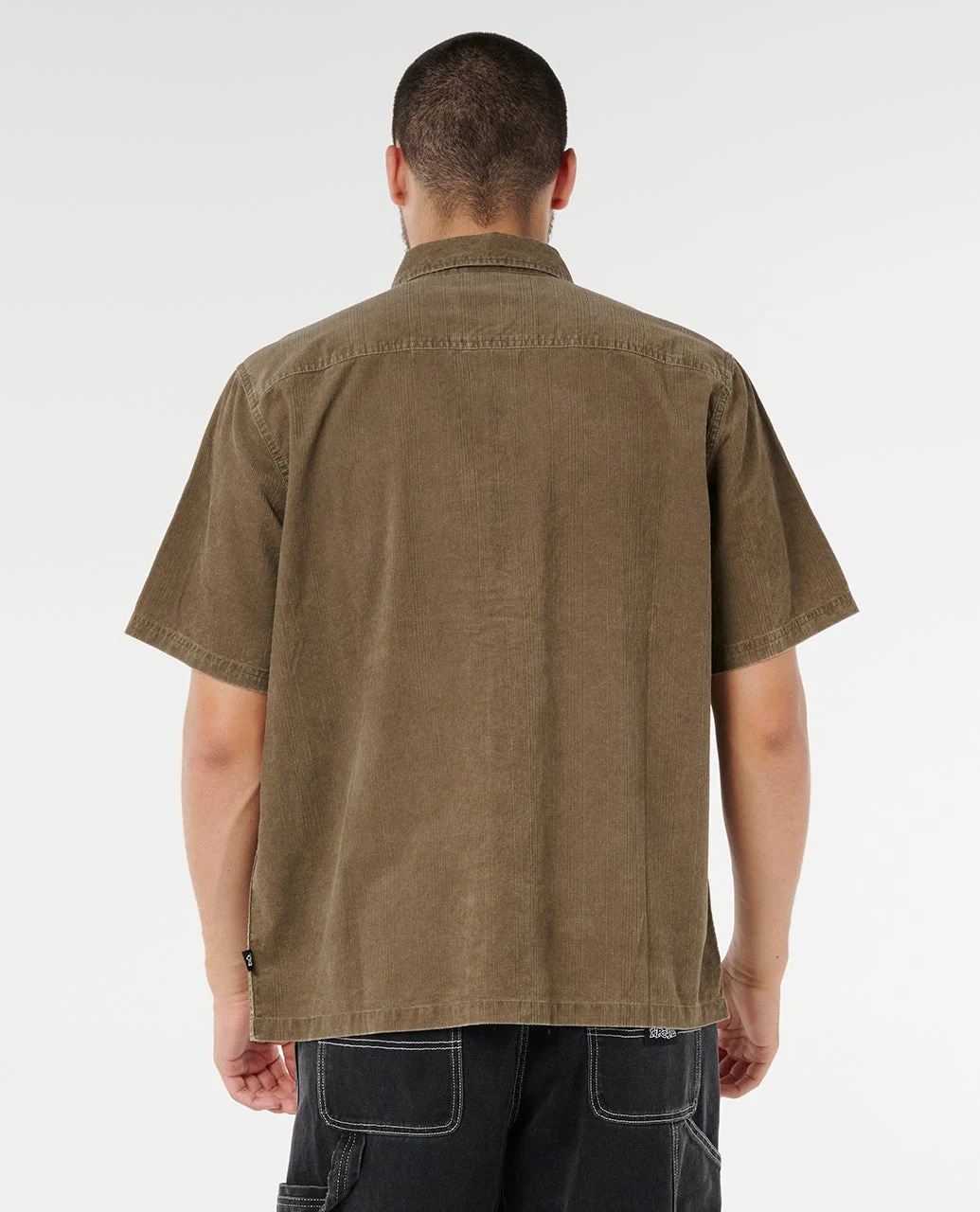 Rip Curl Raw Energy Cord Short Sleeve Shirt - Rock - Image 3