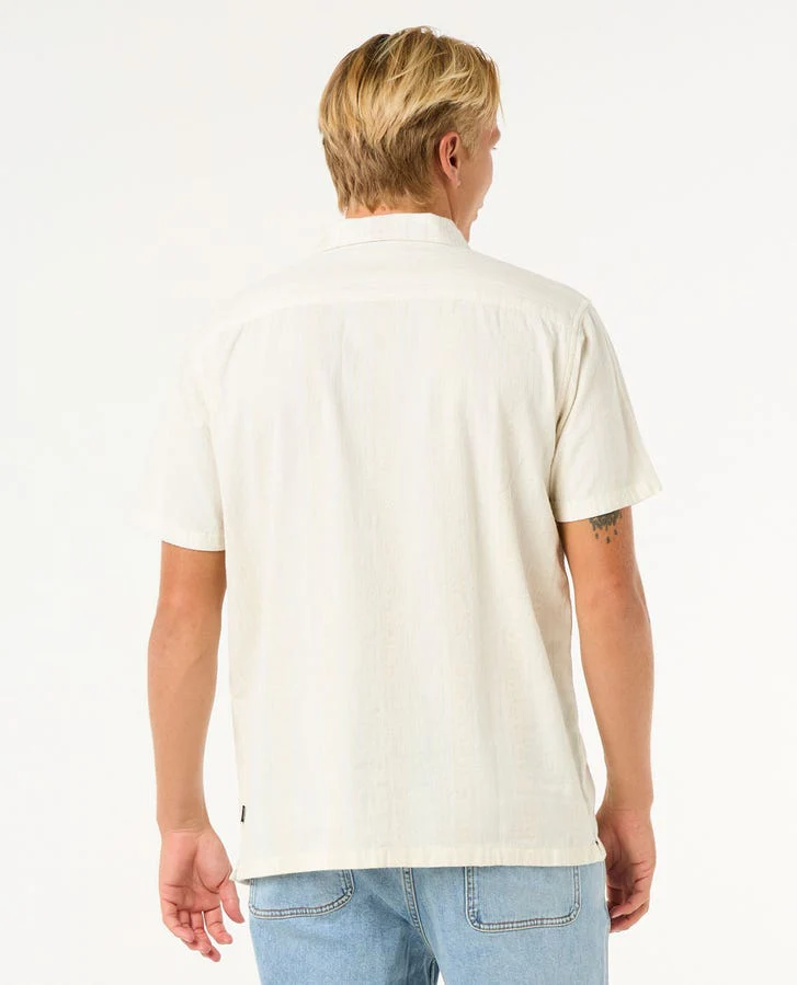 Rip Curl Raw Energy Stripe Short Sleeve Shirt - 3021 Bone - Image 3