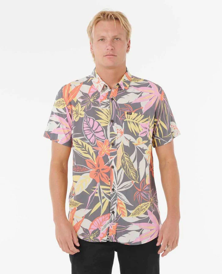 Rip Curl Rio Short Sleeve Shirt - Dark Grey