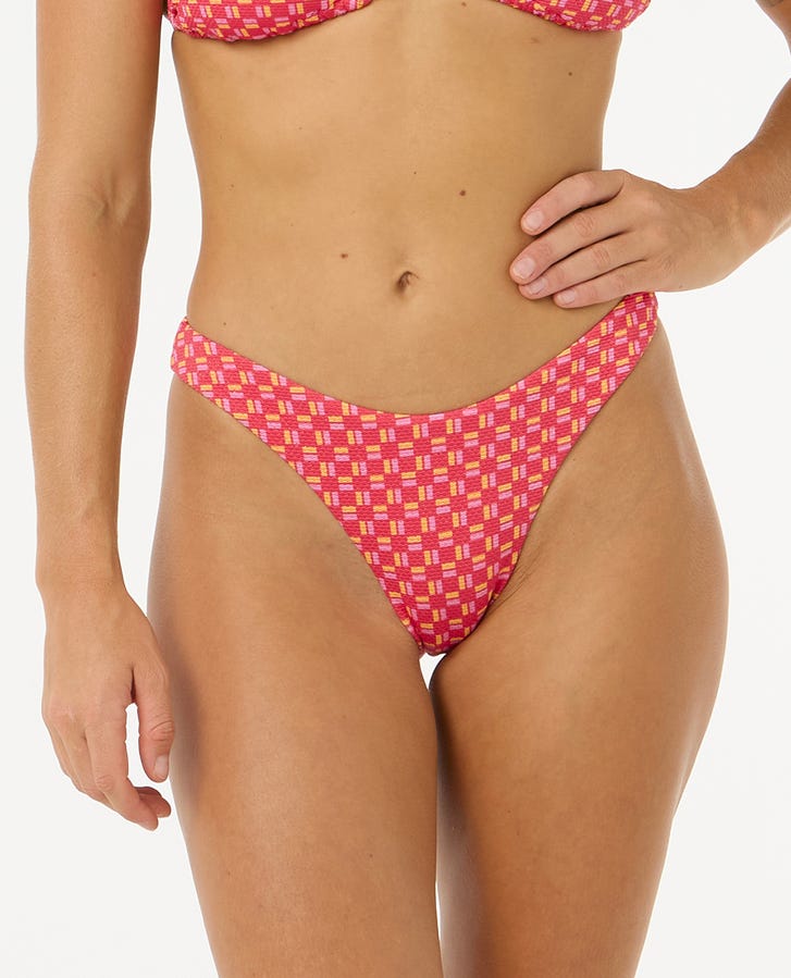 Rip Curl Shell Cove High Leg Cheeky - RED