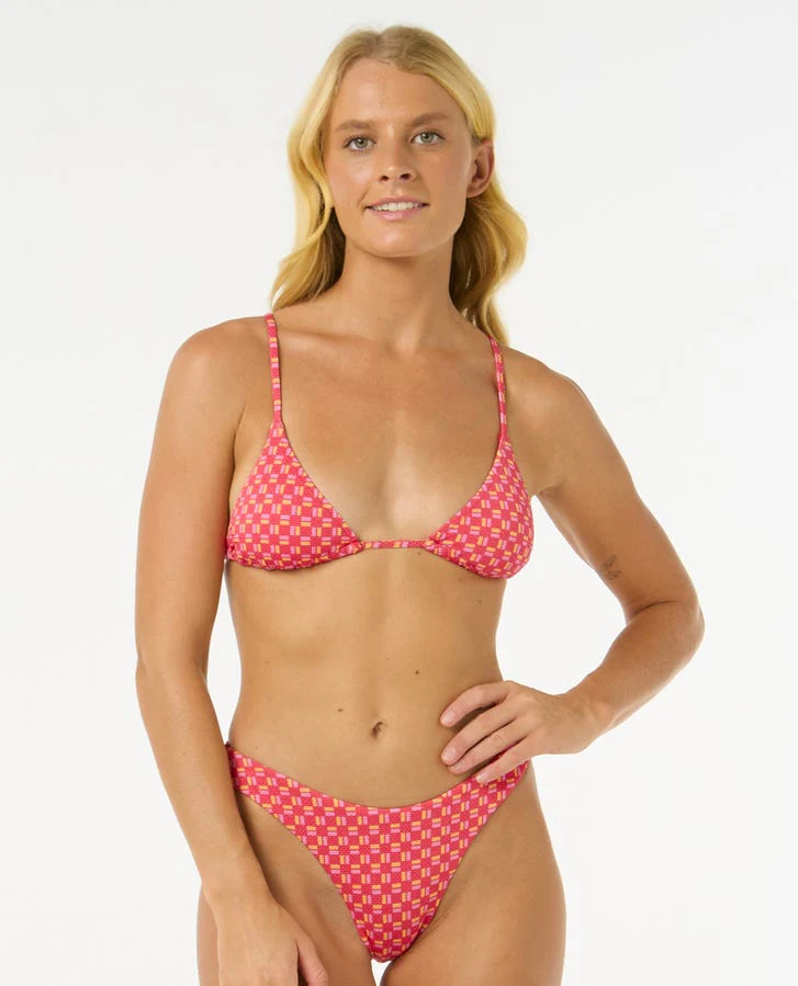 Rip Curl Shell Cove Sliding Triangle Bikini Top - RED