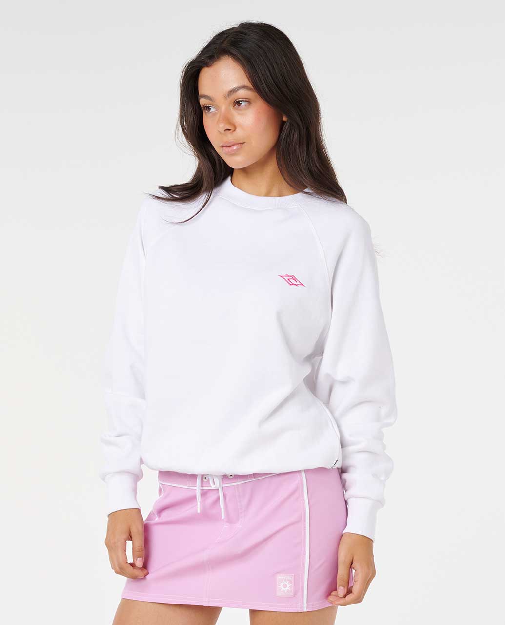 Rip Curl Stephanie Gilmore Curren Relaxed Crew - Optical White 3262 - Image 2