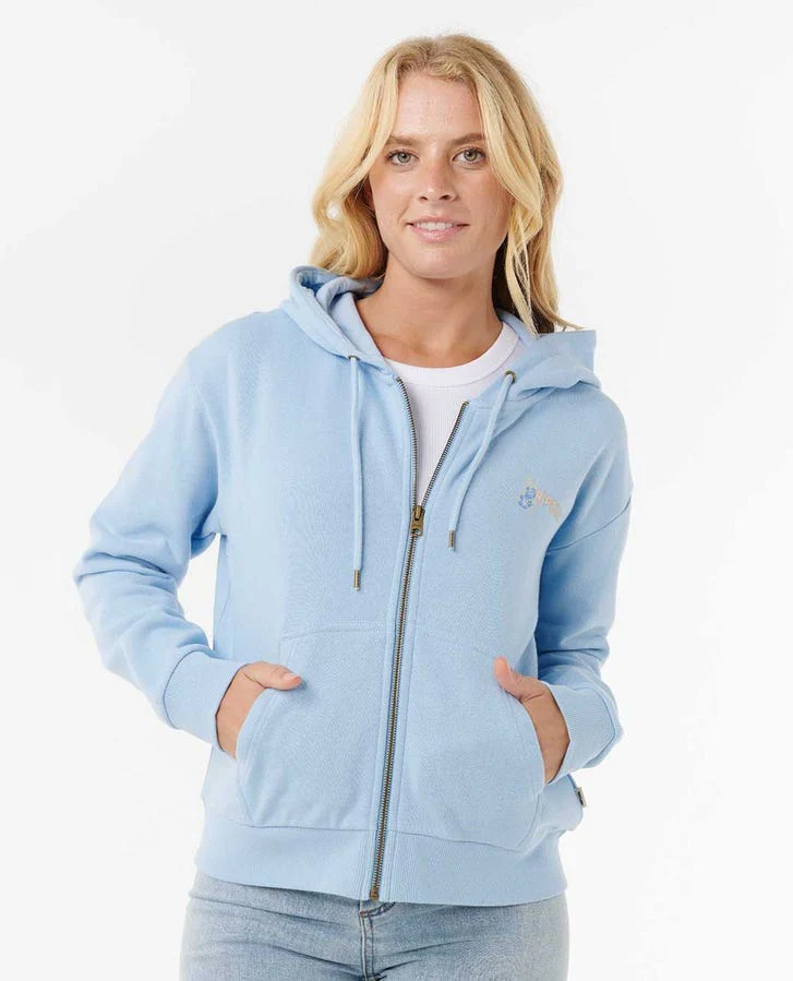 Rip Curl Summer Zip Through Hood - Mid Blue 8962