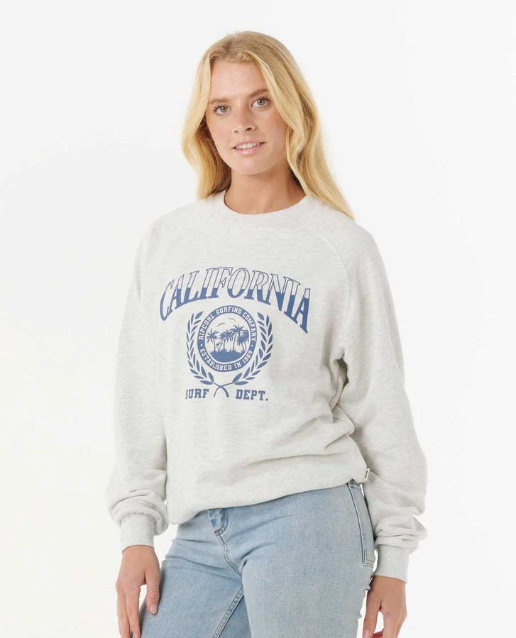 Rip Curl Surf Dept. Relaxed Raglan Crew - Sports Marle - Image 3