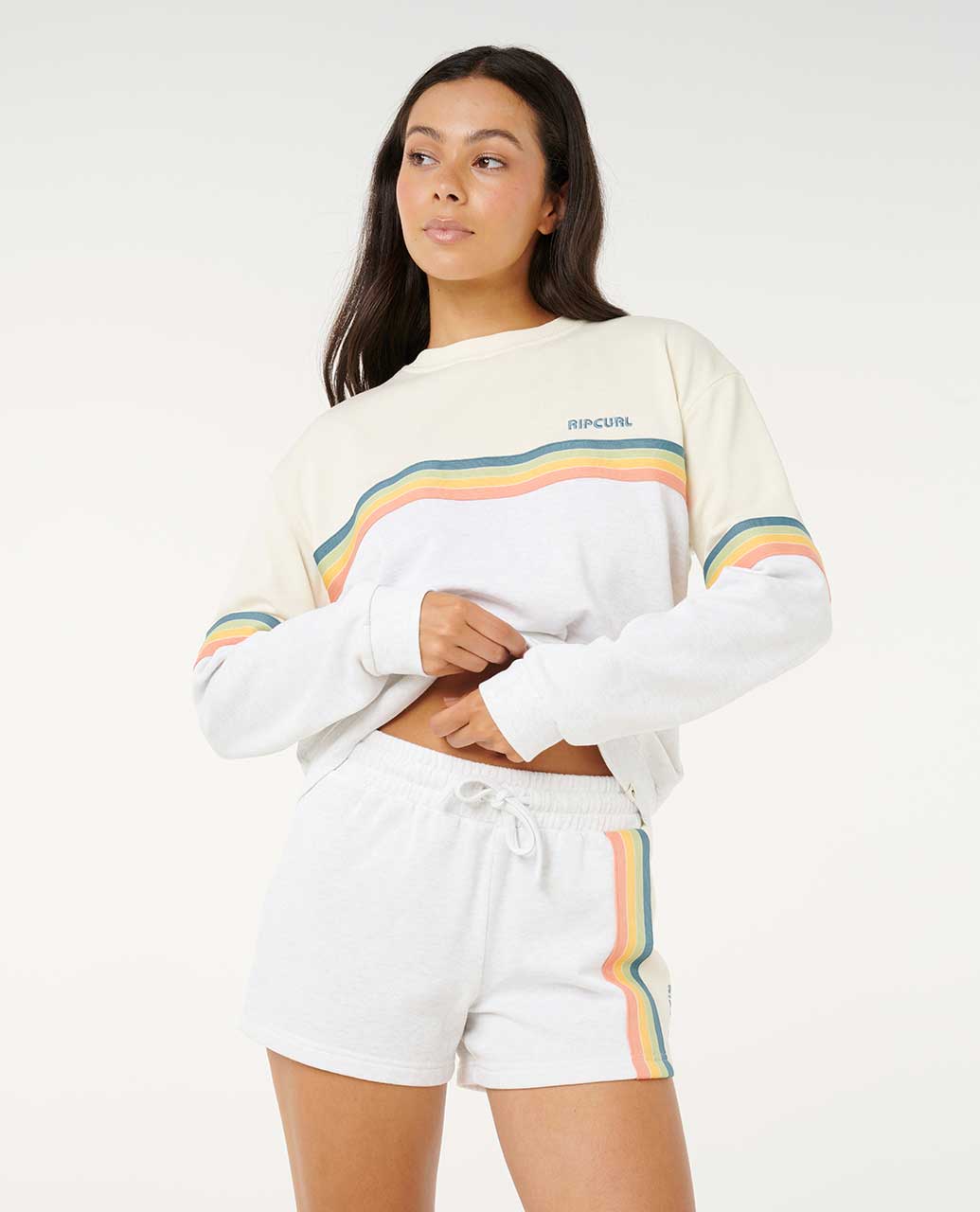 Rip Curl Surf Revival Fleece Short - Grey Marle 0085 - Image 3