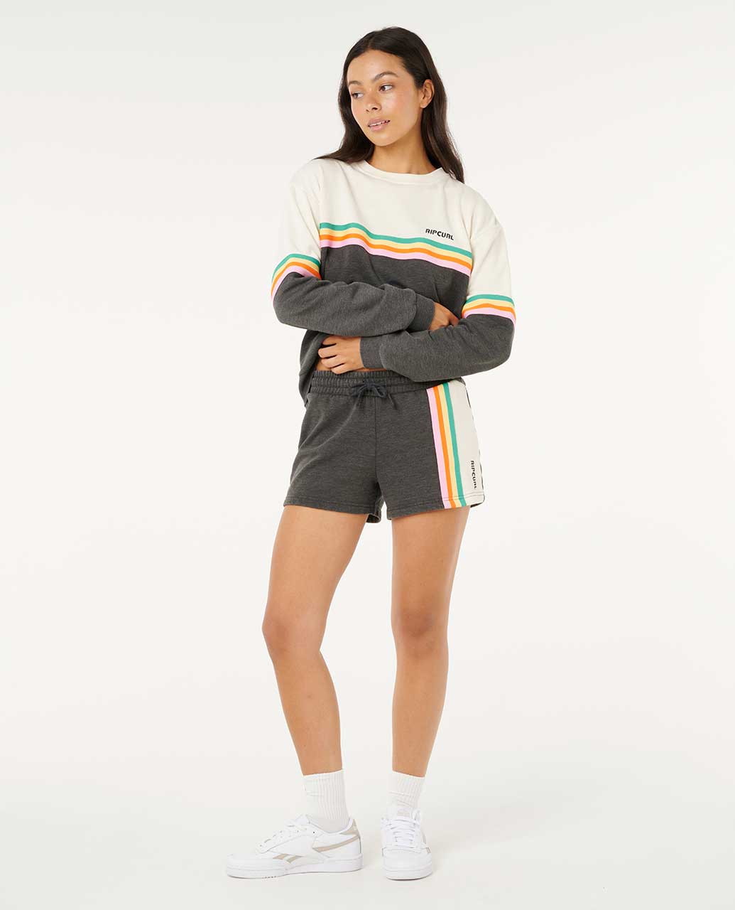 Rip Curl Surf Revival Fleece Short - Washed Black 8264 - Image 3