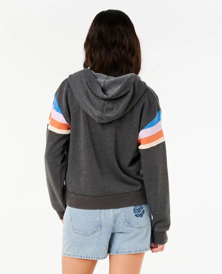 Rip Curl Surf Revival Zip Through - Washed Black - Image 3