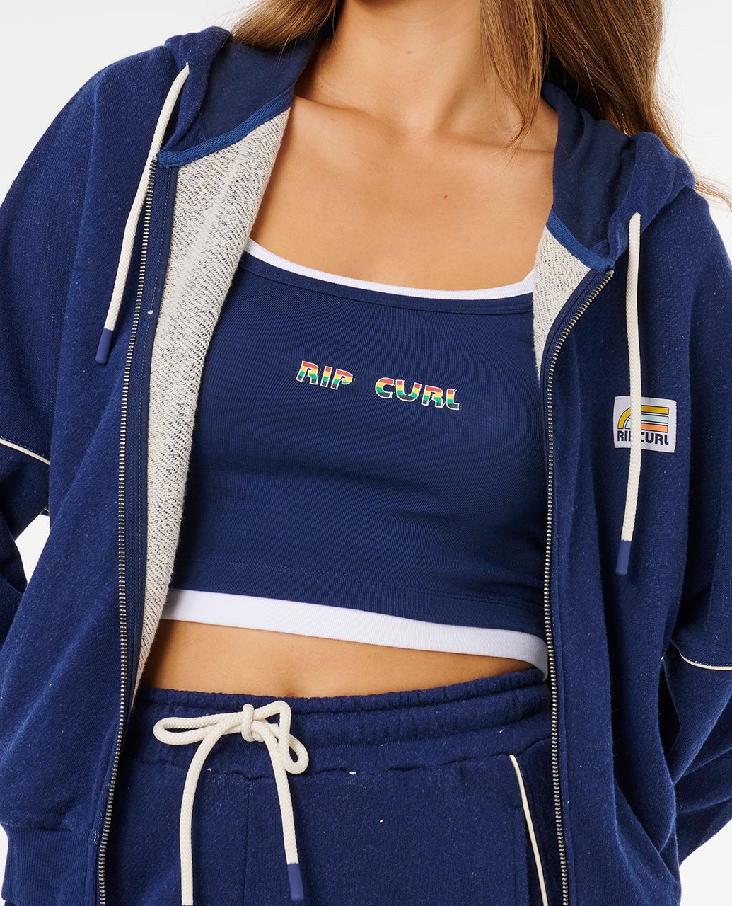 Rip Curl Surf Side Spliced Zip Through - Dark Navy - Image 4