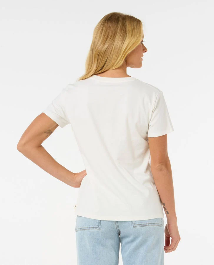 Rip Curl Surfarama V-Neck Tee - BONE - Image 2