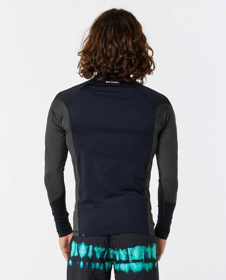 Rip Curl Waves Uv Long Sleeve Rash Guard - 0090 Black - Image 2