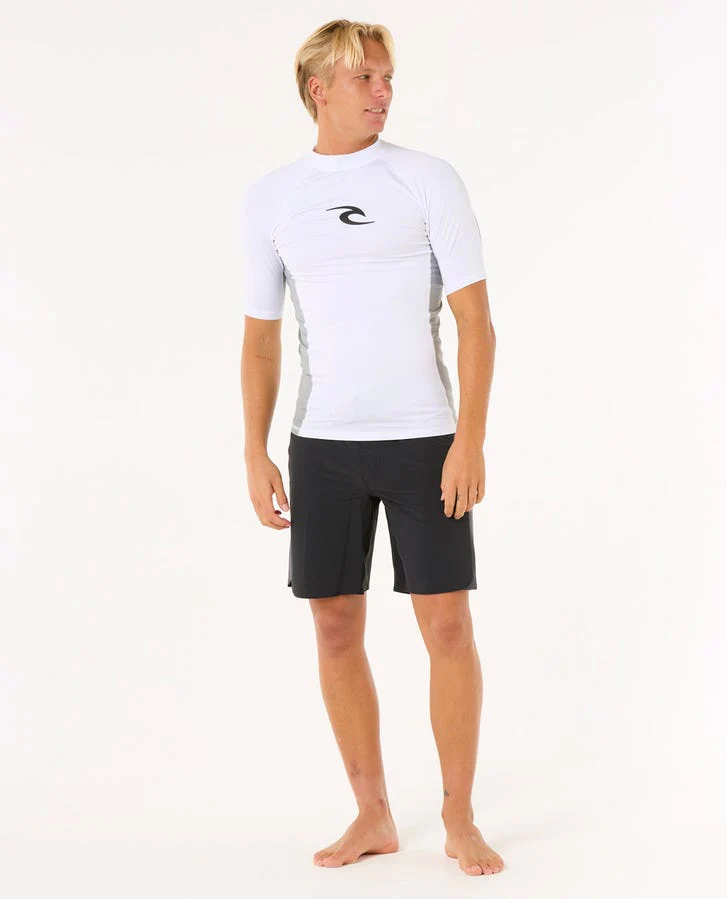 Rip Curl Waves Uv Short Sleeve Rash Guard - 1000 White - Image 3