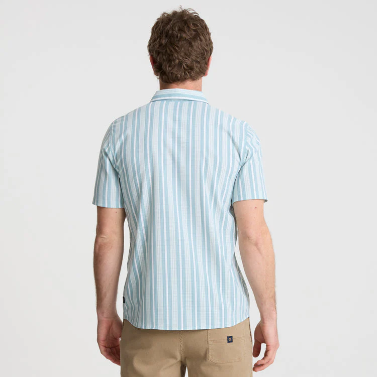 Roark Bless Up Breathable Stretch Shirt - Stripe Dusty Blue - Image 3
