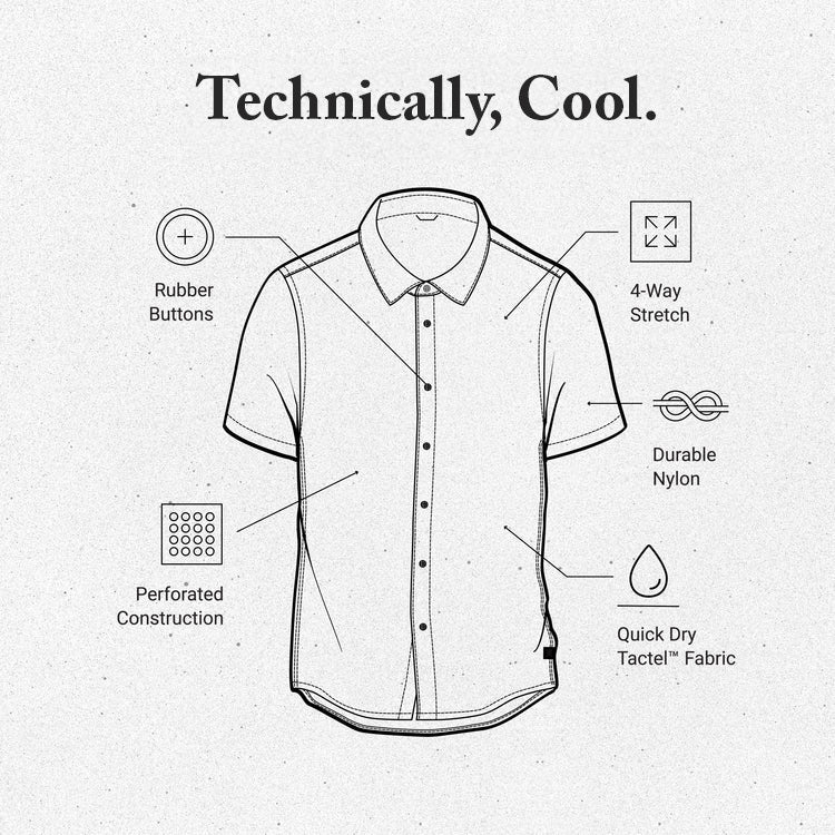 Roark Bless Up Breathable Stretch Shirt - Unbleached - Image 5