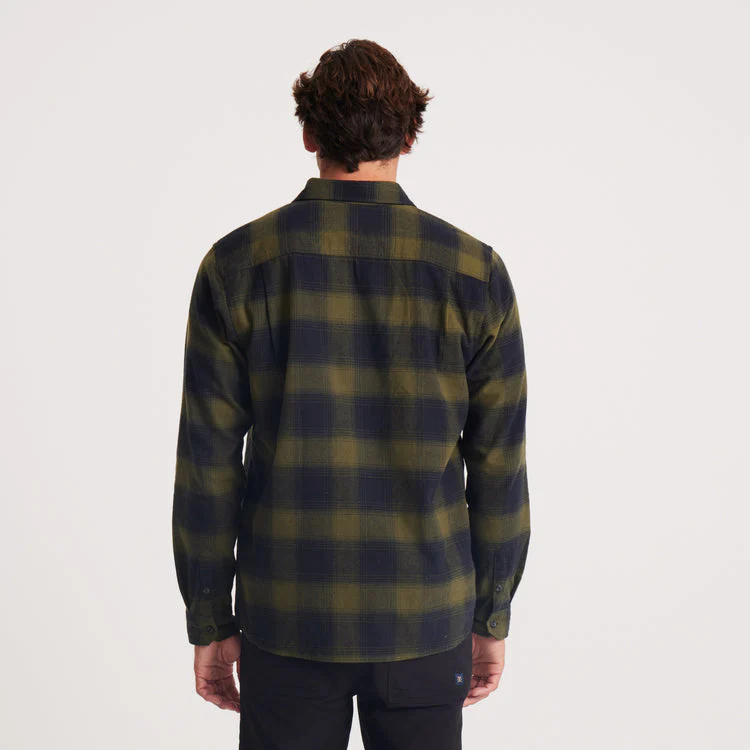 ROARK Crossroads Organic Cotton Flannel - DARK MILITARY PLAID - Image 2