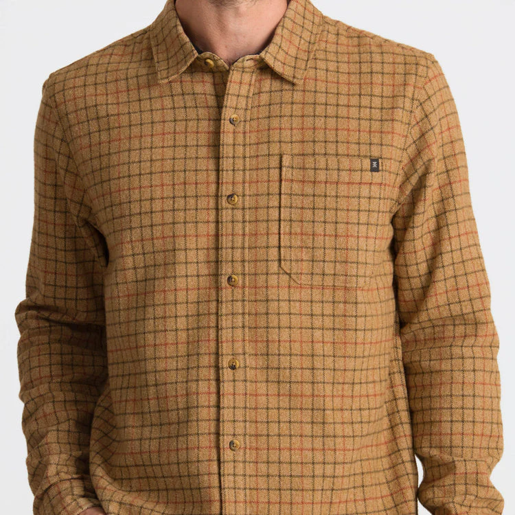 Roark Crossroads Organic Cotton Flannel - Khaki - Image 4