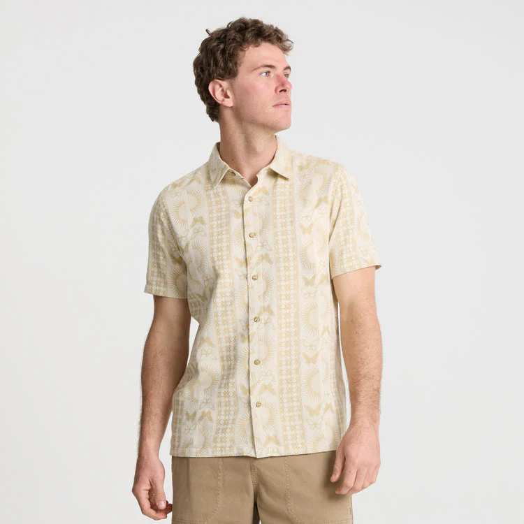 Roark Gonzo Short Sleeve Button Up Shirt - Sand - Image 2