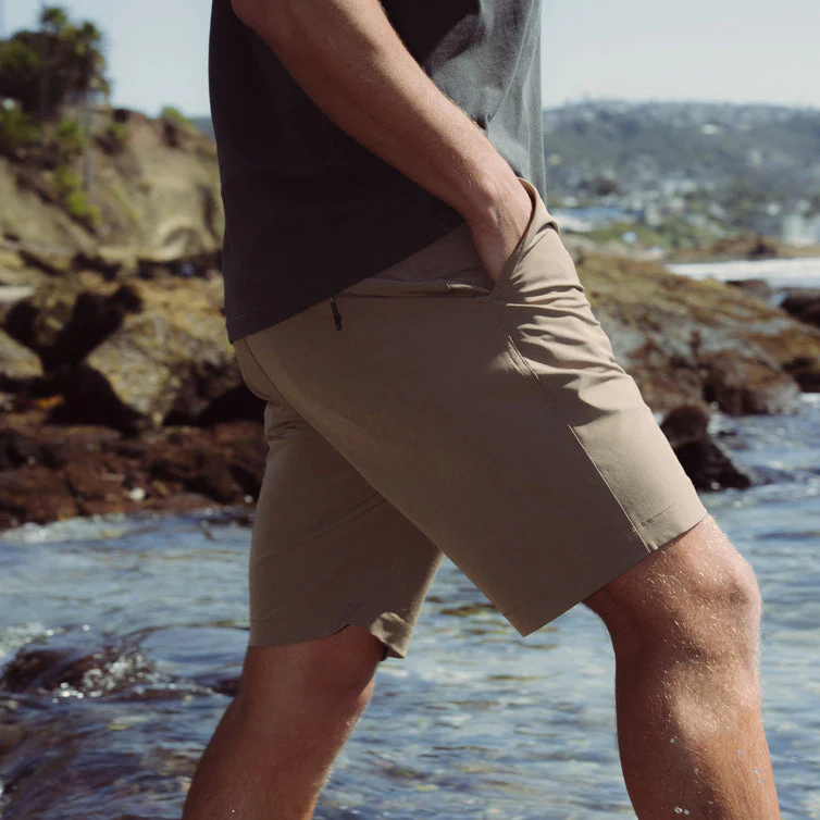 Roark Hytide Hybrid Shorts - Dark Khaki - Image 6