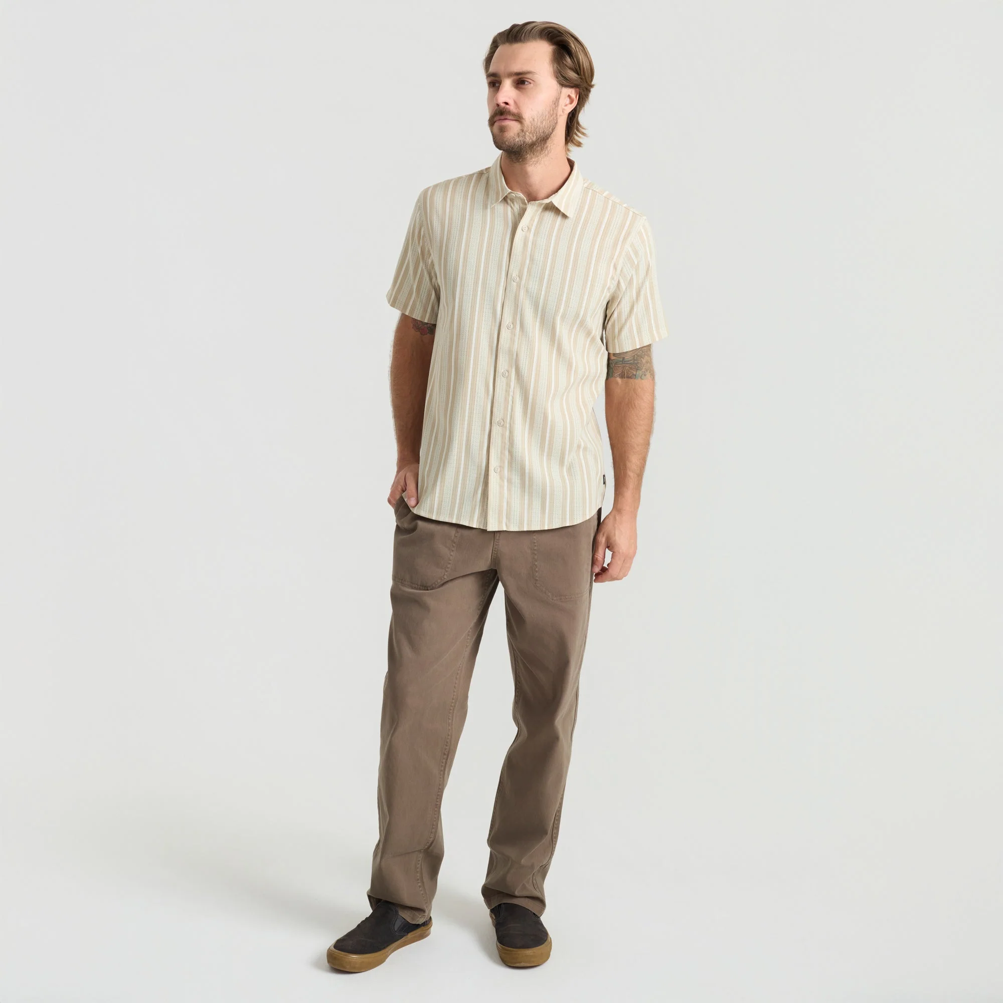 Roark Men's Bless Up Breathable Stretch Shirt - Beige - Image 4