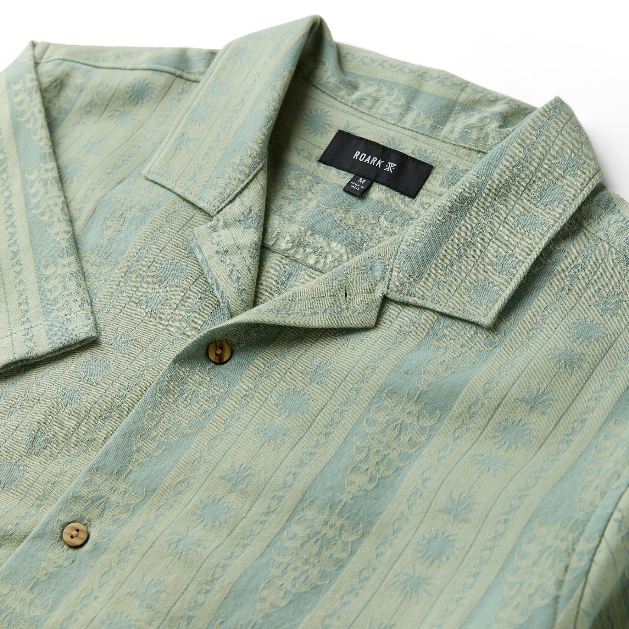 Roark Men's Gonzo Short Sleeve Button Up Shirt - Dusty Green - Image 3