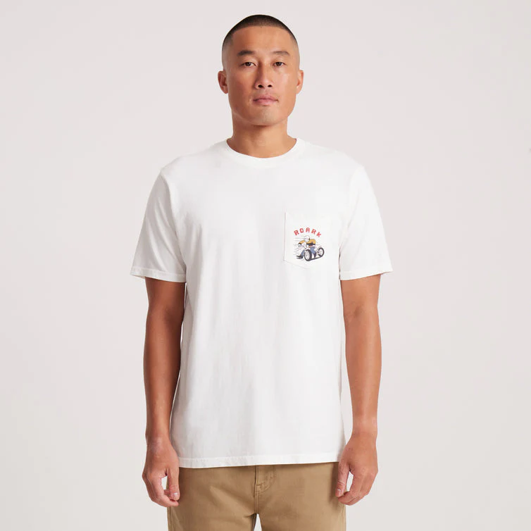Roark Moto Pocket Premium Tee - Off White - Image 5