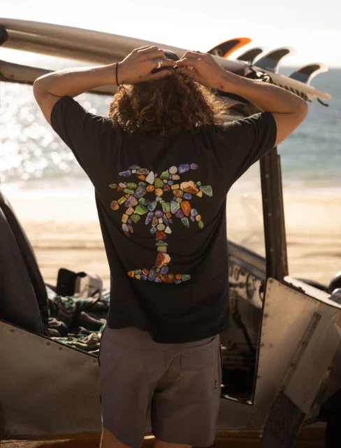 Roark Opal Palm Premium Tee - Black - Image 2
