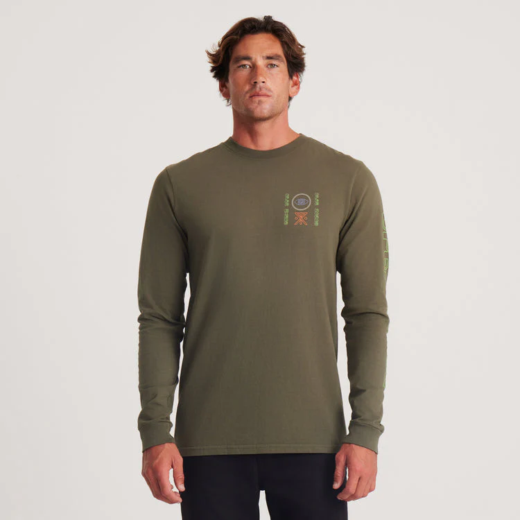 ROARK Open Roads Long Sleeve Premium Tee - MILITARY - Image 2