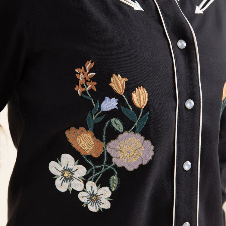 ROARK Ranger Long Sleeve Button Up Shirt - BLACK - Image 4