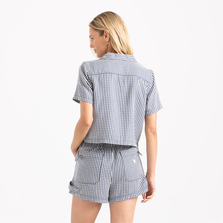 Roark Camp Short Sleeve Button Up Shirt - Indigo - Image 2