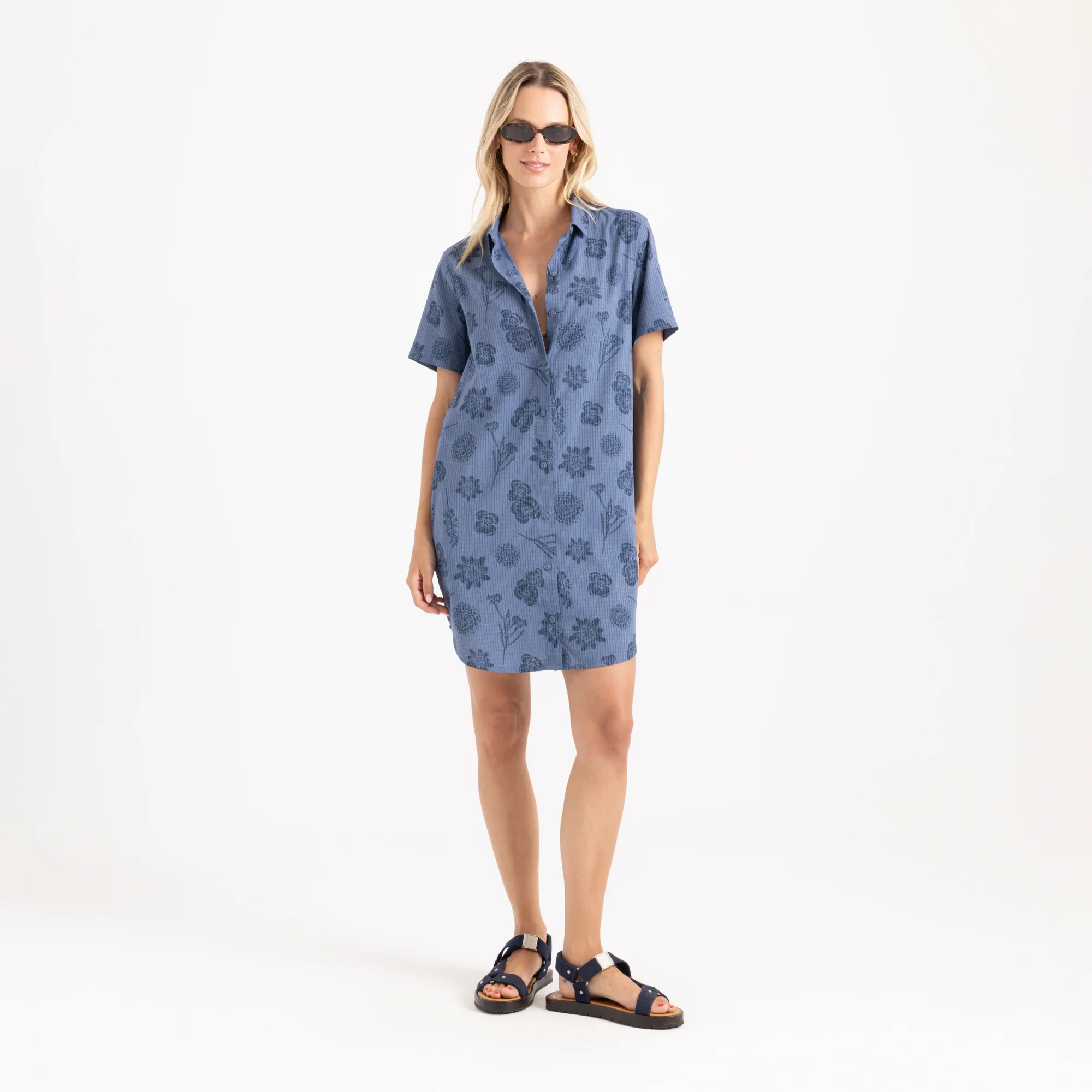 Roark Women's Bless Up Dress - Washed Indigo