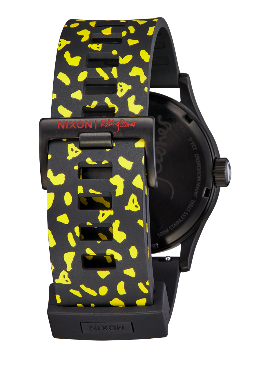 Nixon Rolling Stones 23mm FKM Rubber Band - Black / Yellow - Image 7