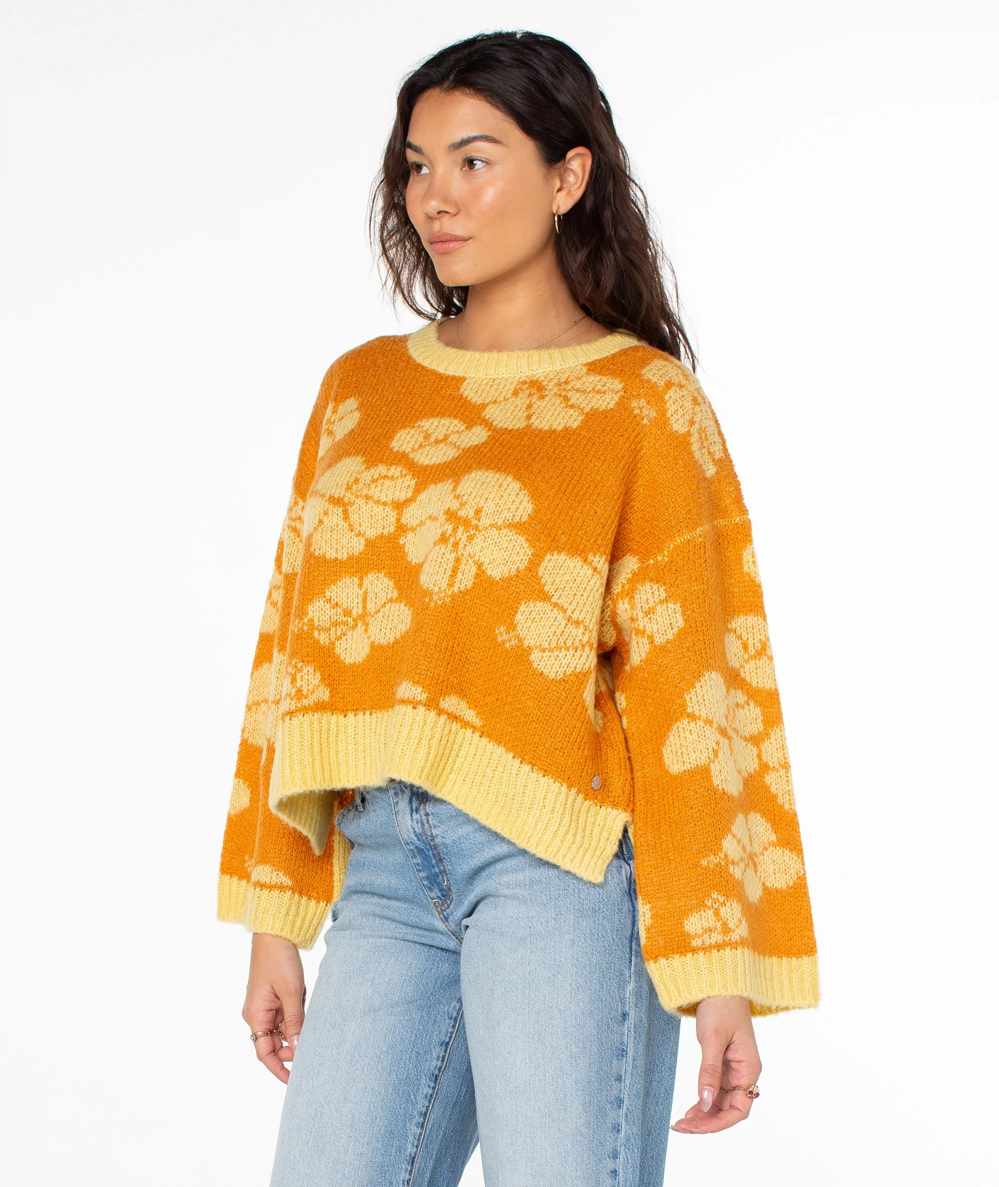 Roxy Flora Sweater - Golden Ochre Ngo - Image 2