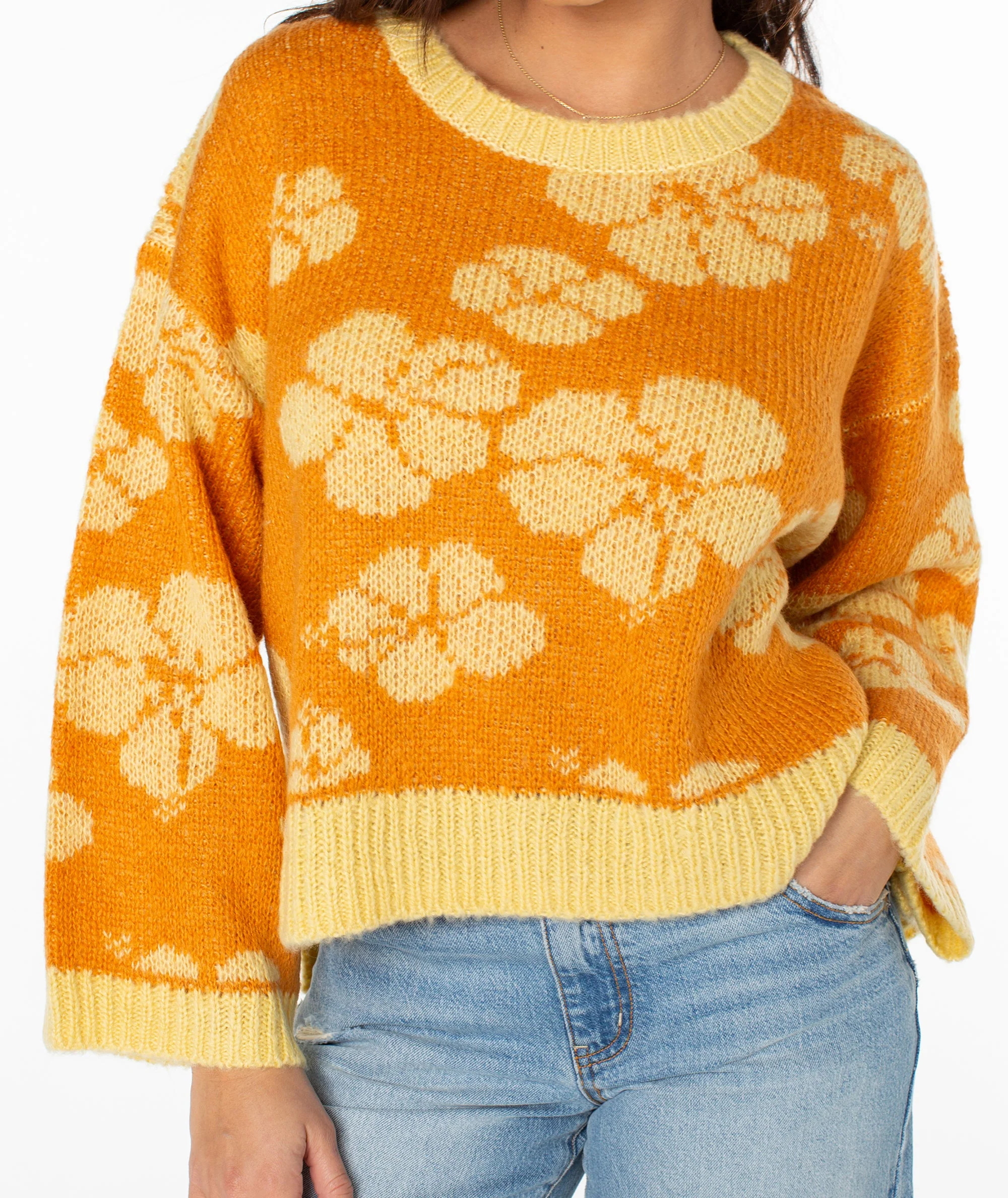Roxy Flora Sweater - Golden Ochre Ngo - Image 4