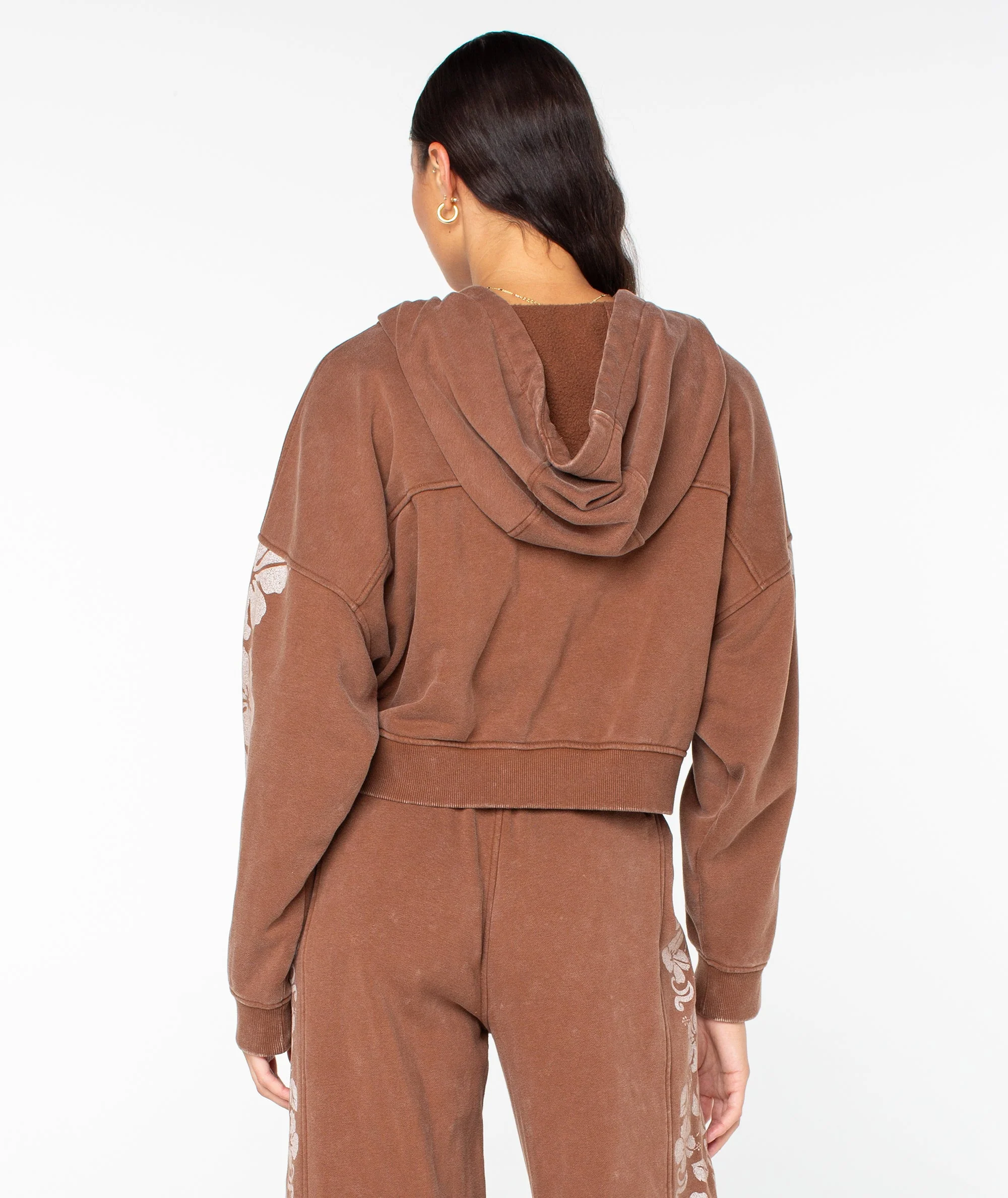 Roxy Fringing Reefs Hoodie - Tiramisu Fringing Reefs - Image 2