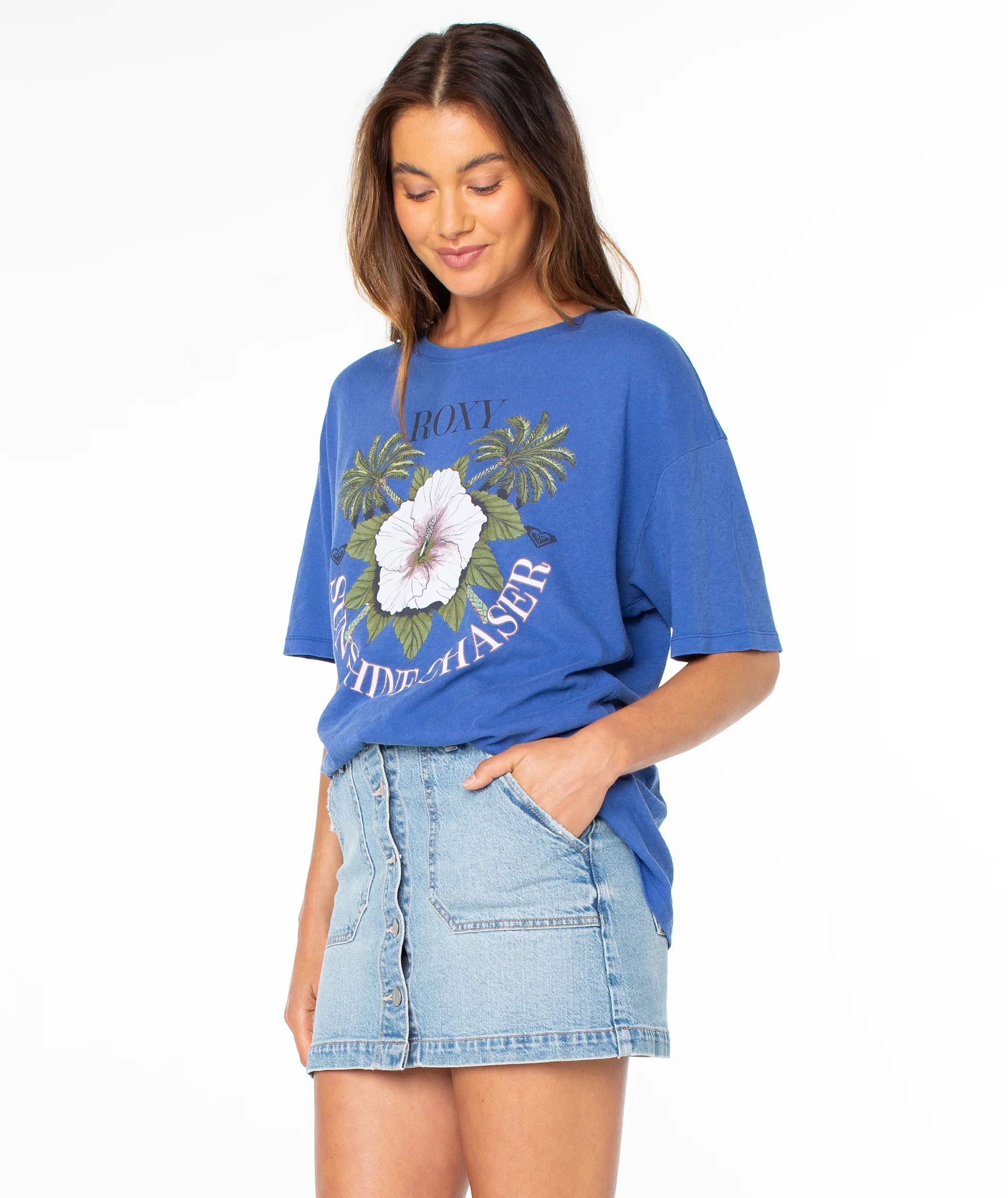 Roxy In Bloom Tee - Surf The Web - Image 2