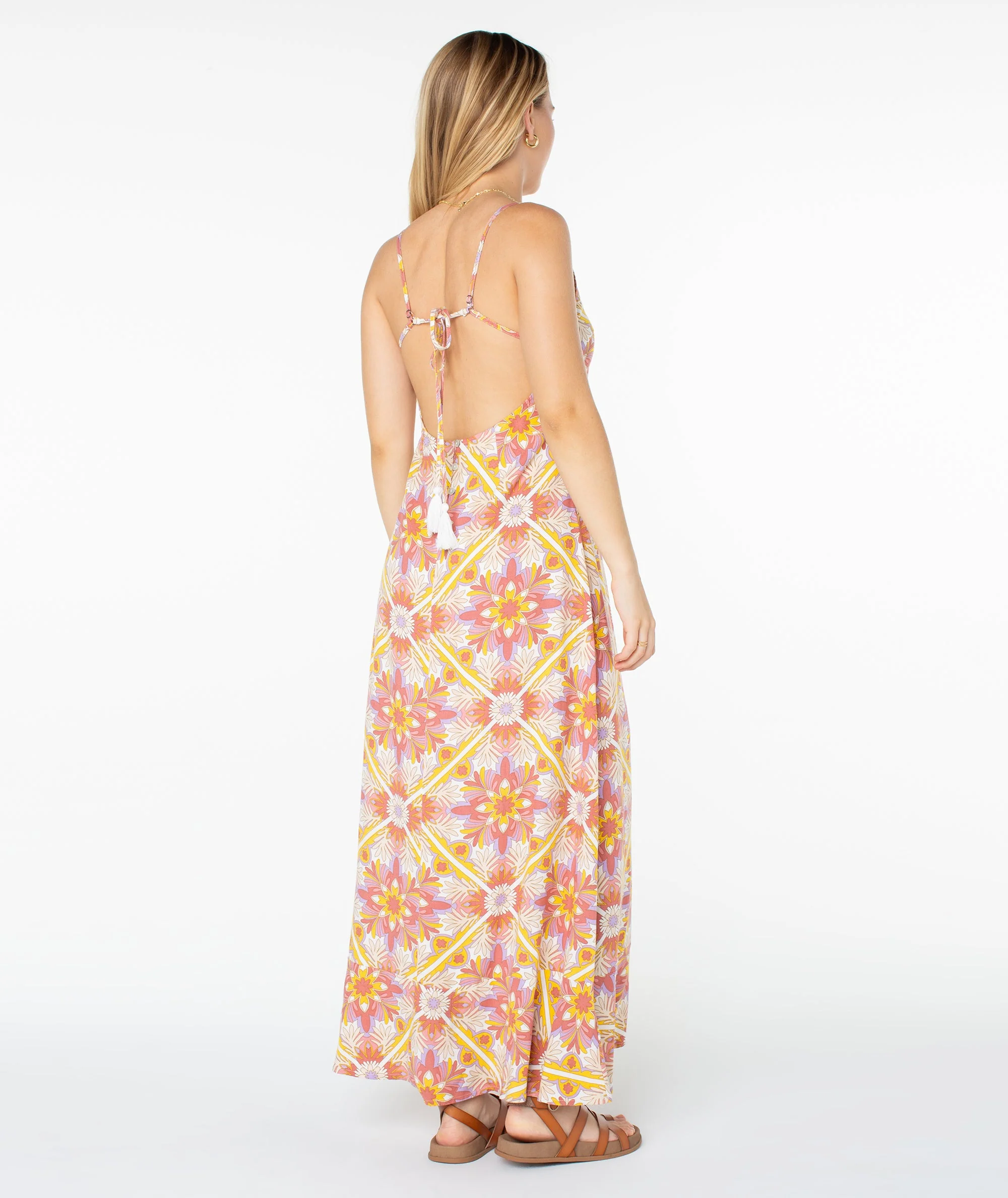 Roxy Lost Paradise Maxi Dress - Aragon Mirissa Beach Tile Print - Image 2
