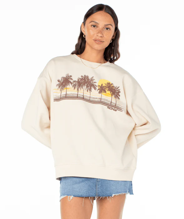 Roxy Morning Hike Sweatshirt - PARCHMENT