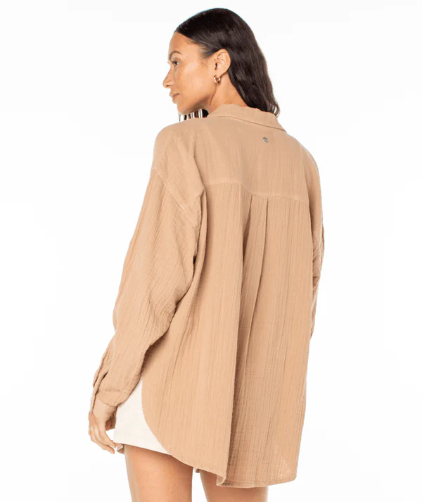 Roxy Morning Time Long Sleeve Top - PRALINE - Image 2