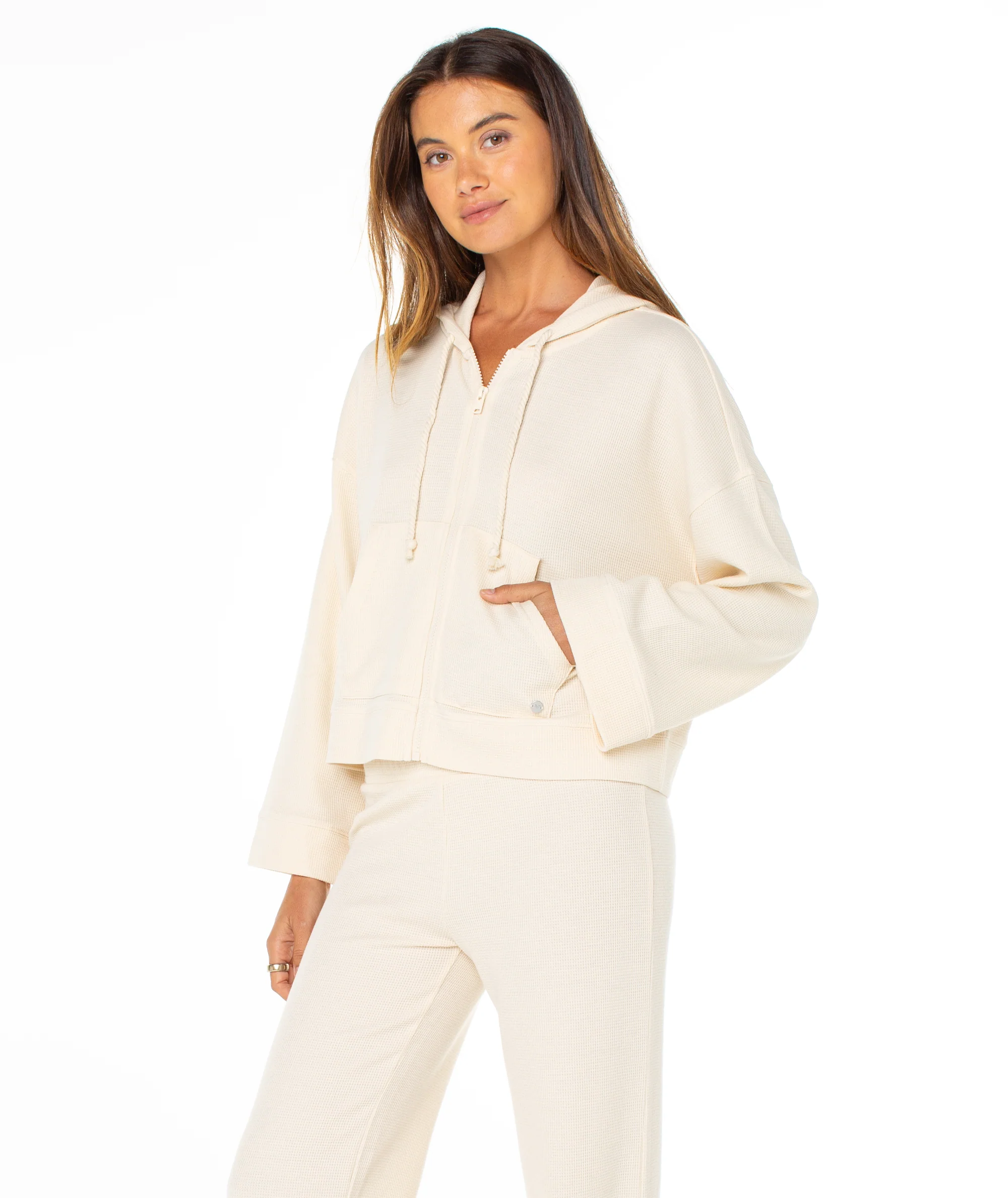 Roxy Salty Daydreams Sweater - Parchment Solid - Image 3