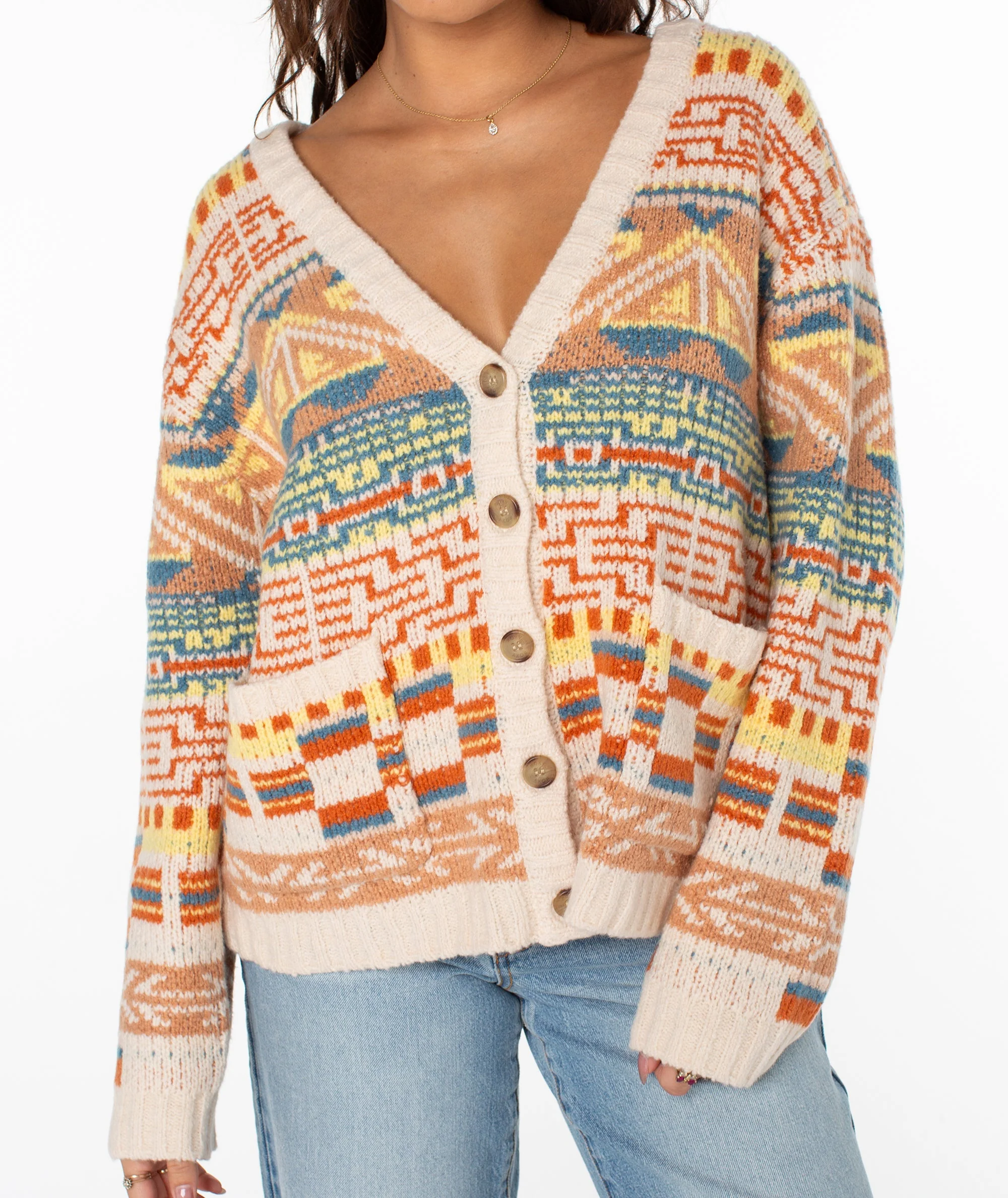 Roxy Tamarindo Cardigan - Parchment Solid - Image 3