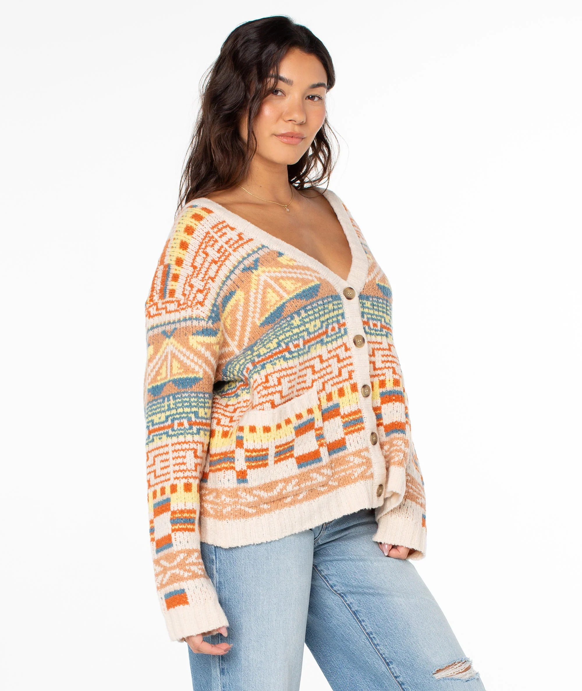 Roxy Tamarindo Cardigan - Parchment Solid - Image 4