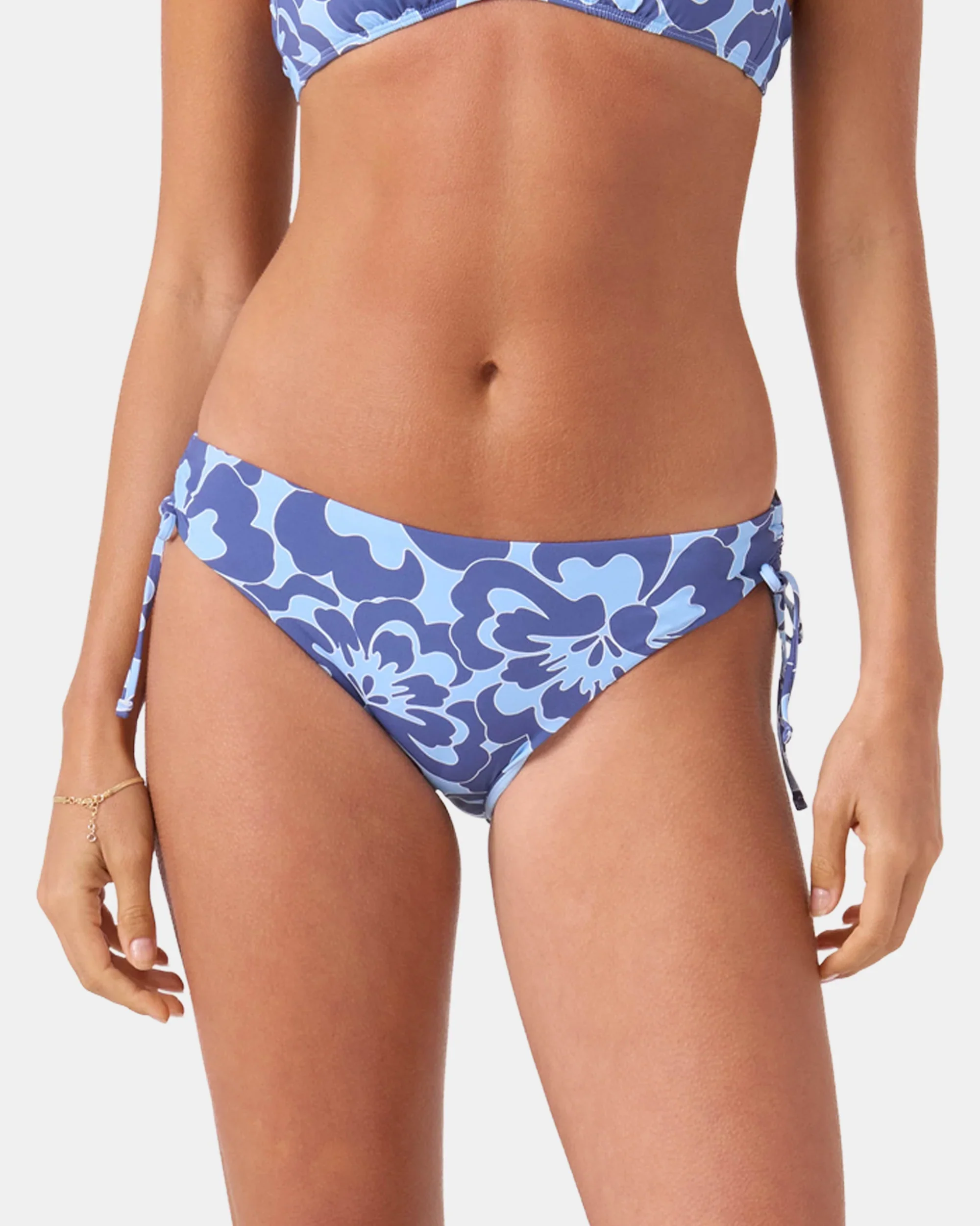 Roxy Tropic Drift Lace Hipster Full Bikini Bottom - Blue Combo