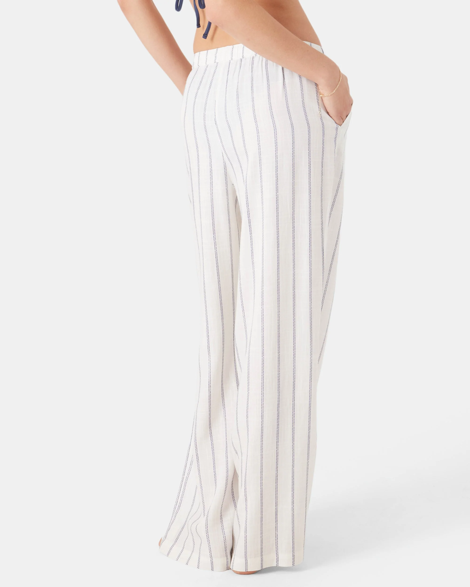 Roxy Women's After Surf Stripe Coverup Tulip Pant - Egret Ert - Image 2