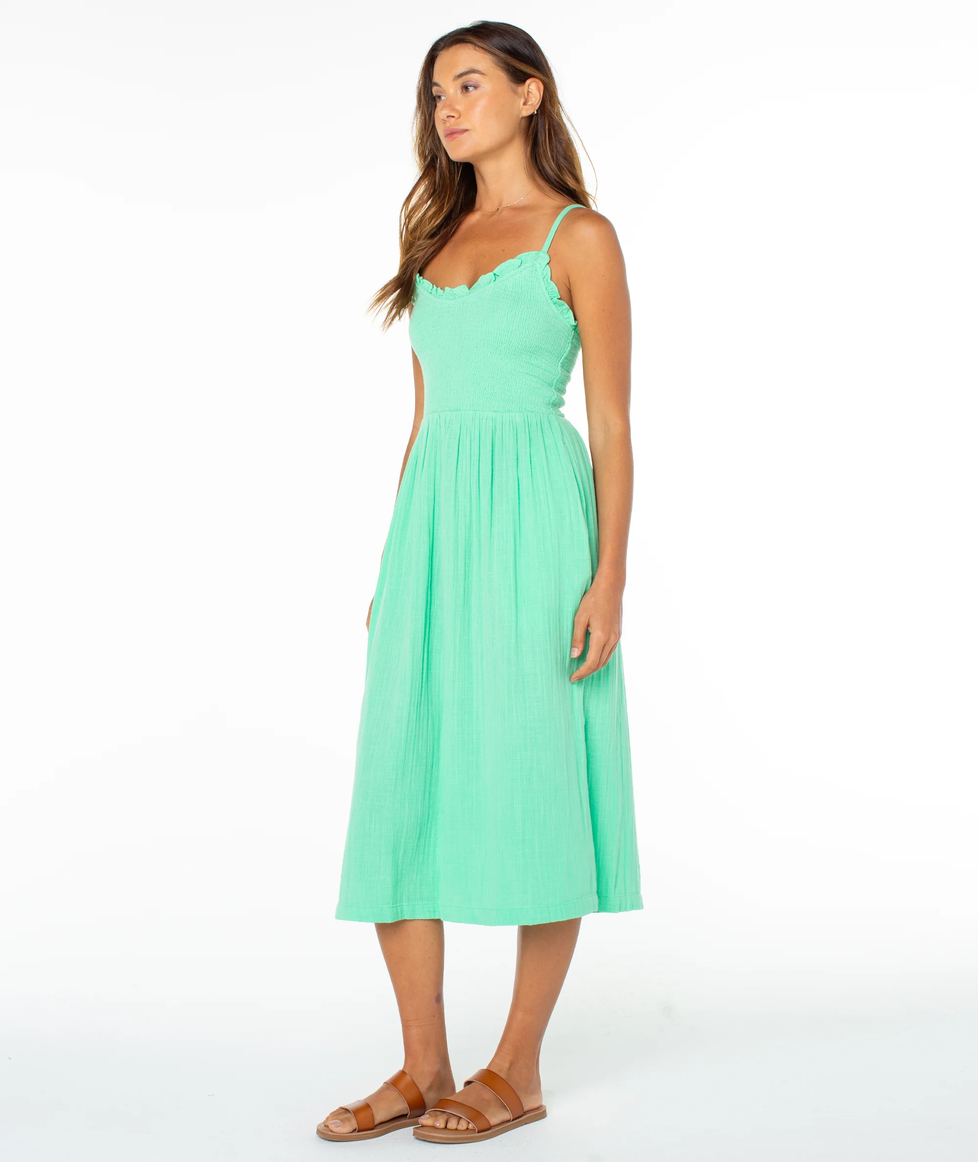 Roxy Women's Downriver Midi Dress - Spring Bud Solid - Image 2
