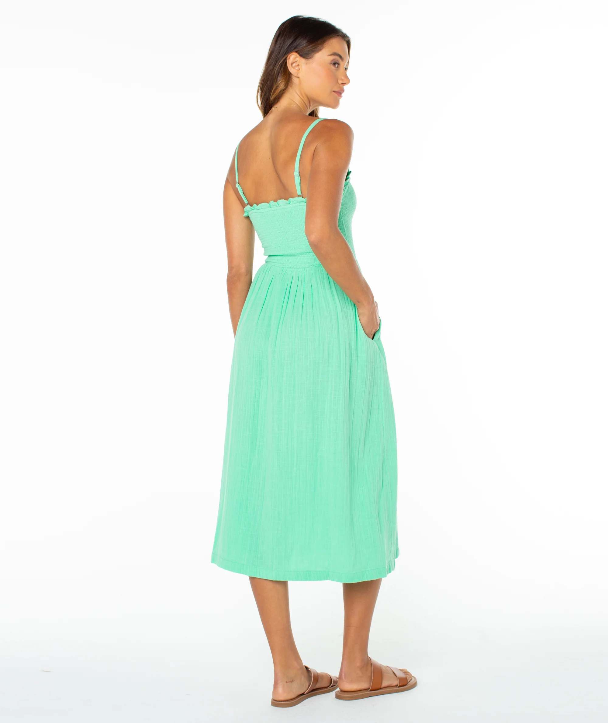 Roxy Women's Downriver Midi Dress - Spring Bud Solid - Image 3