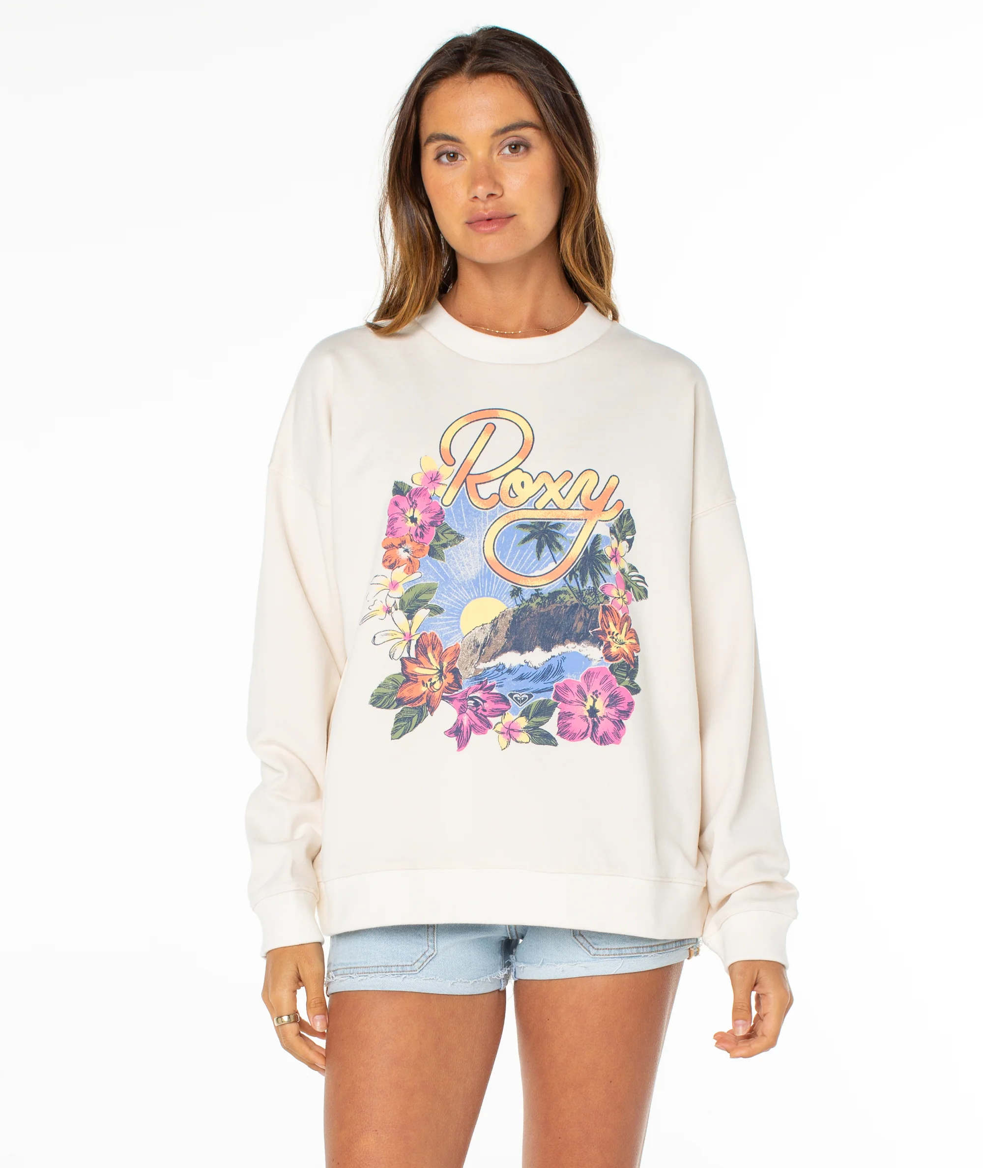 Roxy Women's Lineup Oversized Crew - Dew