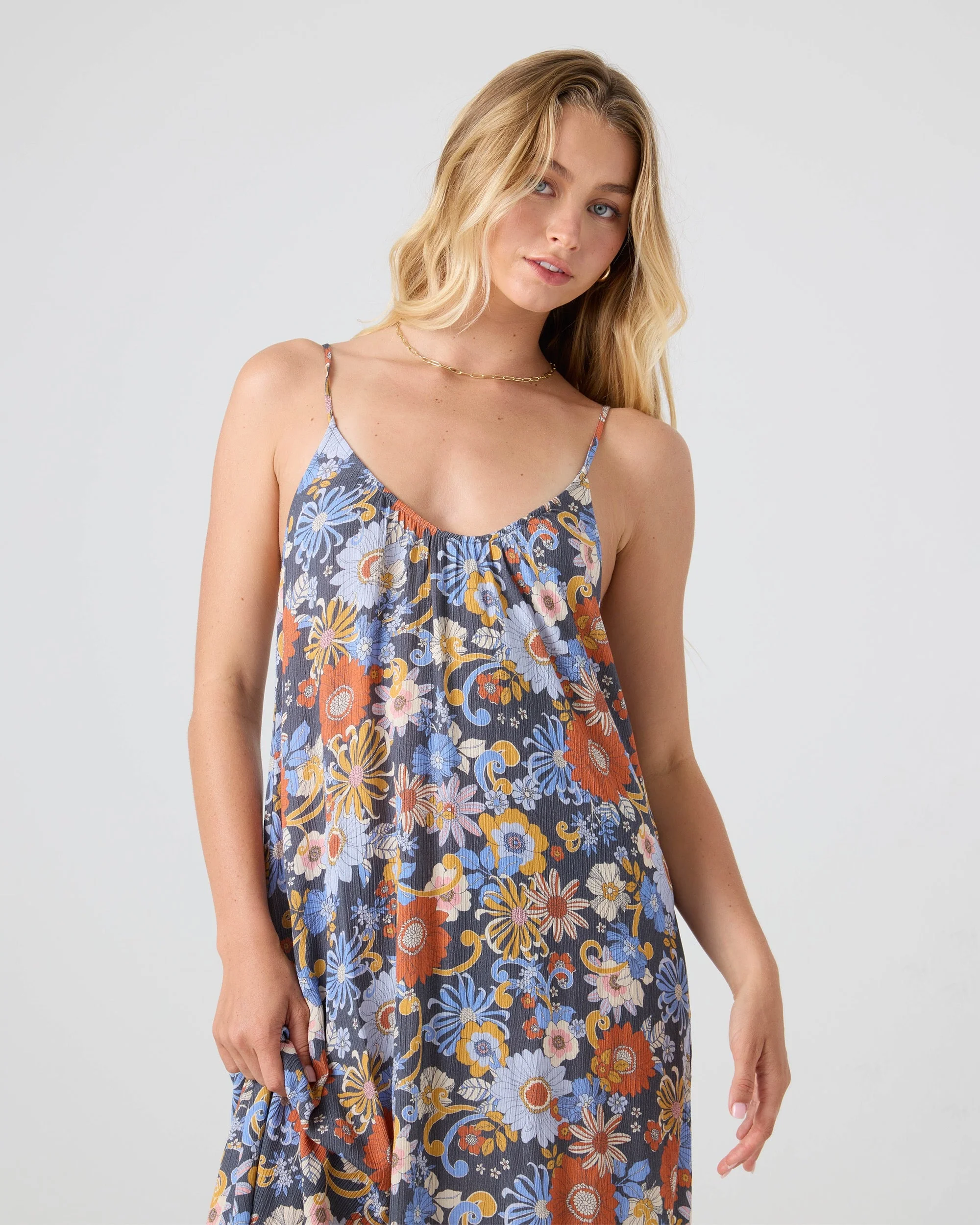 Roxy Women's Soul Flower Cover Dress - Gray Combo - Image 2