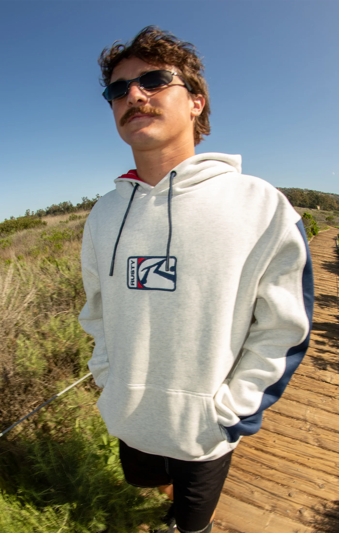 Rusty Cover-Lock Hooded Pull Over - Athletic Heather